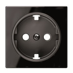 Центральна плата розетки ABB серія Sky 2CLA858800A2501 8588 CN із заземленням чорне скло