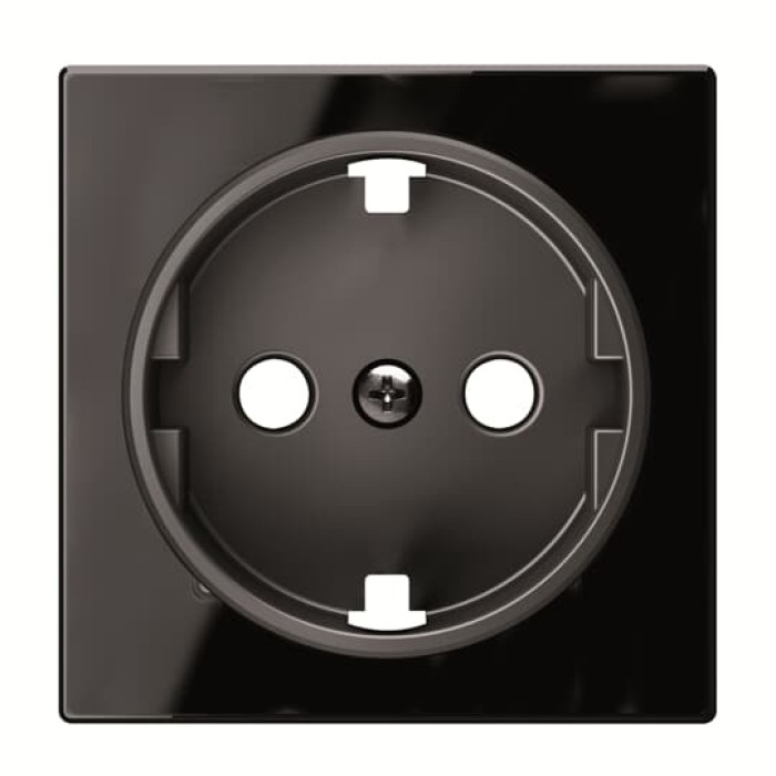 Центральна плата розетки ABB серія Sky 2CLA858800A2501 8588 CN із заземленням чорне скло