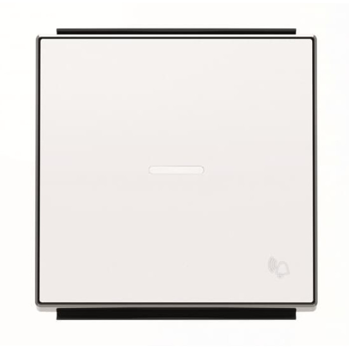 Клавіша вимикача ABB серія Sky 2CLA850430A1101 8504.3 BL із лінзою із символом «Дзвінок» білий