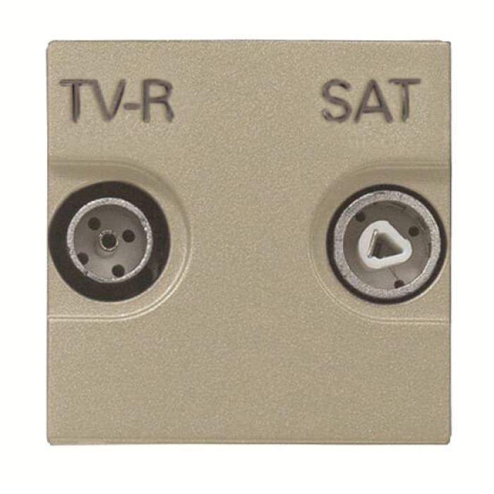 TV-R SAT розетка ABB Zenit 2CLA225130N1901 N2251.3 CV (шампань)