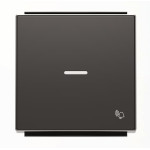 Клавіша вимикача ABB серія Sky 2CLA850430A1501 8504.3 NS із лінзою із символом «Дзвінок» чорний оксамит
