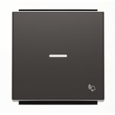 Клавіша вимикача ABB Sky 2CLA850430A1501 8504.3 NS із лінзою із символом «Дзвінок» (чорний оксамит)