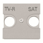 Центральна плата TV-R SAT розетки ABB Zenit 2CLA225010N1301 N2250.1 PL (срібло)