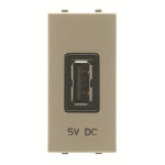 USB розетка ABB Zenit 2CLA218520N1901 N2185.2 CV 2000 мА 1М (шампань)