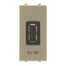 USB розетка ABB Zenit 2CLA218520N1901 N2185.2 CV 2000 мА 1М (шампань)