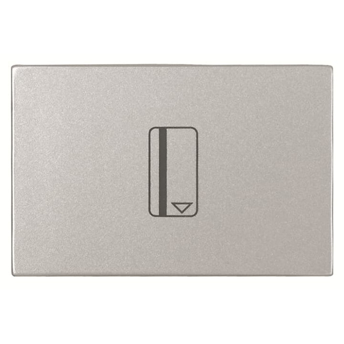 Однокнопковий картковий вимикач ABB Zenit 2CLA221410N1301 N2214.1 PL (срібло)