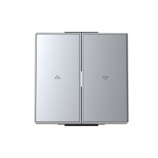 Подвійна клавіша жалюзі ABB Sky 2CLA854400A1301 8544 PL (срібло)