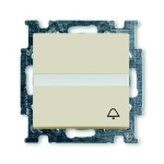 Кнопковий вимикач з полем для напису та символом «Дзвінок» ABB Basic 55 2CKA001413A1087 2026 UCN/KL-92-507 (слонова кістка)
