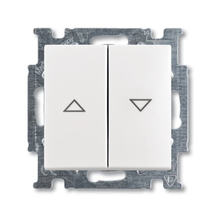 Вимикач жалюзі ABB Basic 55 2CKA001012A2140 2006/4 UC-94-507 (білий)
