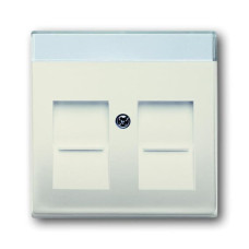 Центральна плата для 2-х роз'ємів Modular Jack ABB Basic 55 2CKA001710A3944 1800-92-507 (слонова кістка)