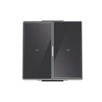 Подвійна клавіша жалюзі ABB серія Sky 2CLA854400A2501 8544 CN чорне скло