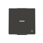 Клавіша вимикача ABB серія Sky 2CLA850440A1501 8504.4 NS із лінзою із символом «Світло» чорний оксамит