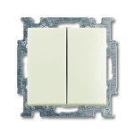 Двокнопковий вимикач ABB Basic 55 2CKA001012A2187 2006/5 UC-96-507 (білий шале)