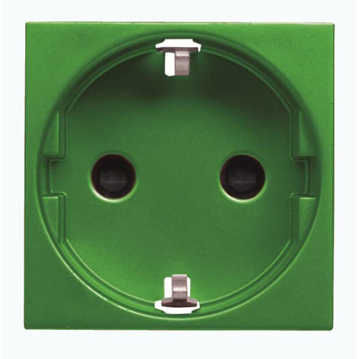 Розетка ABB Zenit 2CLA228800N8001 N2288 VD із заземленням (зелена)
