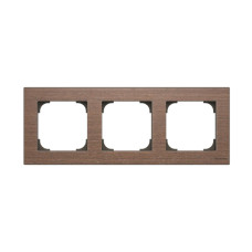 Тримісна рамка ABB Sky 2CLA857300A2101 8573 WN (венге)