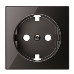 Центральна плата розетки ABB серія Sky 2CLA858890A2501 8588.9 CN із заземленням чорне скло