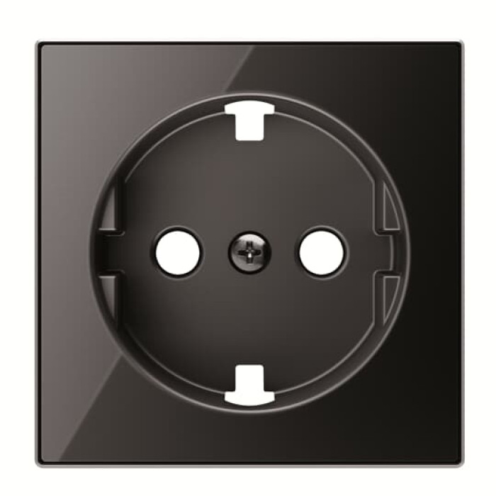 Центральна плата розетки ABB серія Sky 2CLA858890A2501 8588.9 CN із заземленням чорне скло