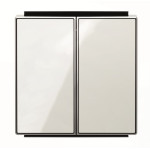 Подвійна клавіша вимикача ABB Sky 2CLA851100A2101 8511 CB (біле скло)