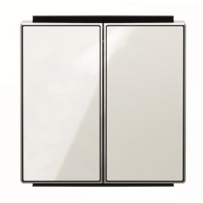 Подвійна клавіша вимикача ABB Sky 2CLA851100A2101 8511 CB (біле скло)