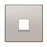 Одинарна центральна плата комунікаційної розетки ABB серія Sky 2CLA851700A1301 8517 PL срібло