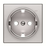 Центральна плата розетки ABB Sky 2CLA858880A1301 8588.8 PL із заземленням та лінзою (срібло)