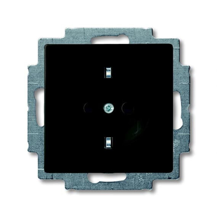 Розетка ABB Basic 55 2CKA002011A6142 20 EUC-95-507 із заземленням (чорний шато)