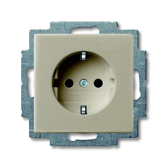 Розетка ABB Basic 55 2CKA002011A6140 20 EUC-93-507 із заземленням (шампань)