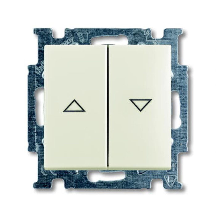 Вимикач жалюзі ABB Basic 55 2CKA001012A2186 2006/4 UC-96-507 (білий шале)