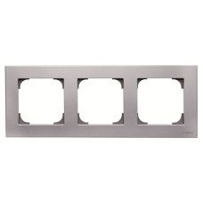 Трипостова рамка ABB Sky 8573 PL (срібло)