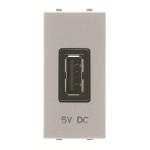 USB розетка ABB Zenit 2CLA218500N1301 N2185 PL 750 мА 1М (срібло)