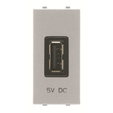 USB розетка ABB Zenit 2CLA218500N1301 N2185 PL 750 мА 1М (срібло)