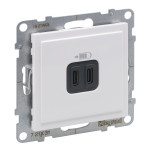 Розетка USB тип С+C 15Вт 5В Legrand SUNO белый