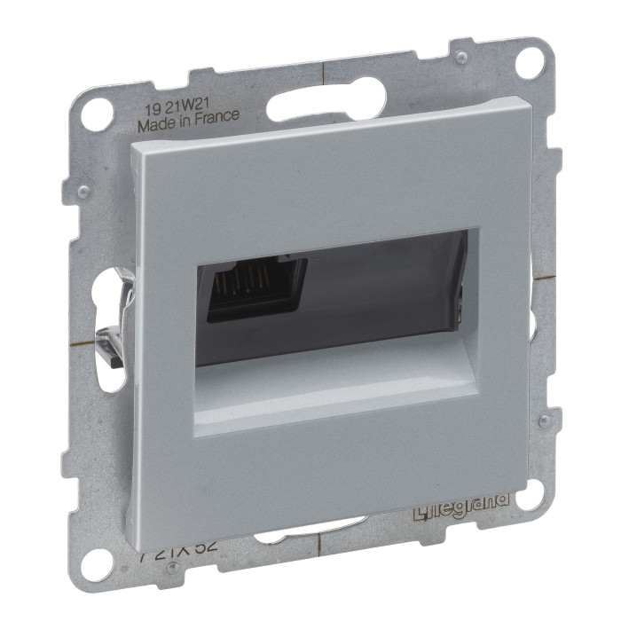 Комп'ютерна розетка RJ45 Cat.6 UTP Legrand SUNO алюміній