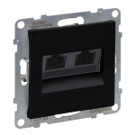 Двійна комп'ютерна розетка RJ45 Cat.6 UTP Legrand SUNO чорний