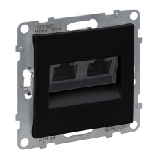 Двойная компьютерная розетка RJ45 Cat.6 UTP Legrand SUNO чёрный