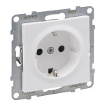 Розетка 2К+З 16А/250В со шторками Legrand SUNO белый
