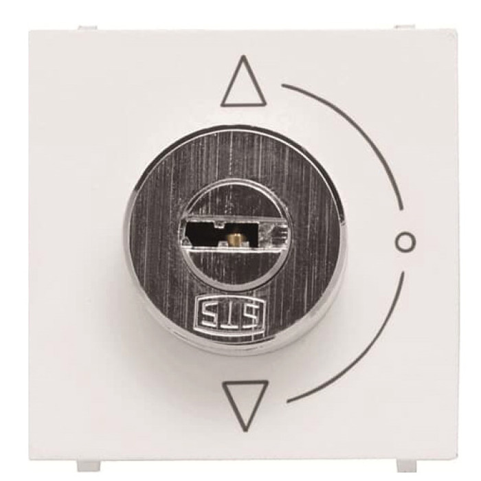 Вимикач ABB Zenit 2CLA225300N1101 N2253 BL з ключем з фіксацією на 2 положення (білий)