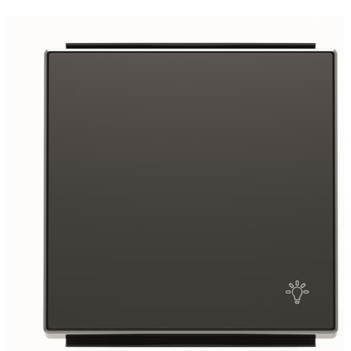Клавіша вимикача ABB серія Sky 2CLA850420A1501 8504.2 NS із символом «Світло» чорний оксамит