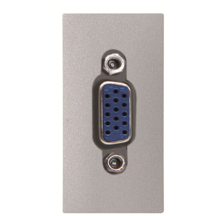 VGA розетка ABB Zenit 2CLA215550N1301 N2155.5 PL 1М (срібло)
