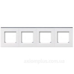 Чотиримісна рамка ABB Levit 3901H-A05040 62 (білий/димчасто-чорний)