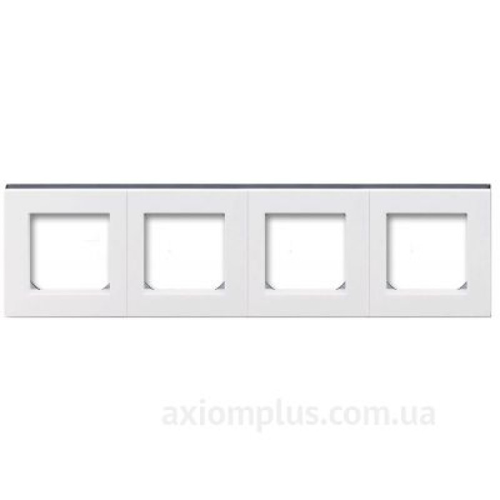 Чотиримісна рамка ABB Levit 3901H-A05040 62 (білий/димчасто-чорний)