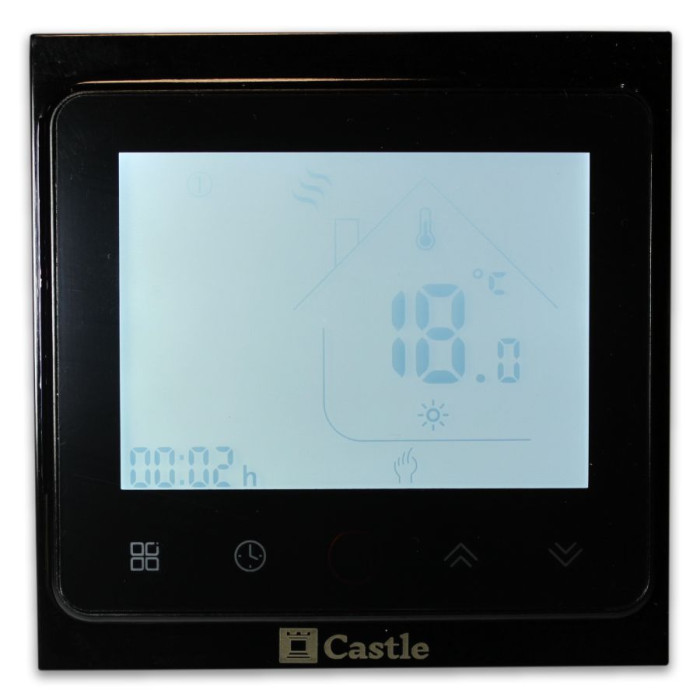 Терморегулятор програмований Castle з функцією Wi-Fi TWE02 (Чорний)