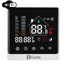 Терморегулятор програмний для теплої підлоги Castle АС8400Н-W WI-FI Білий