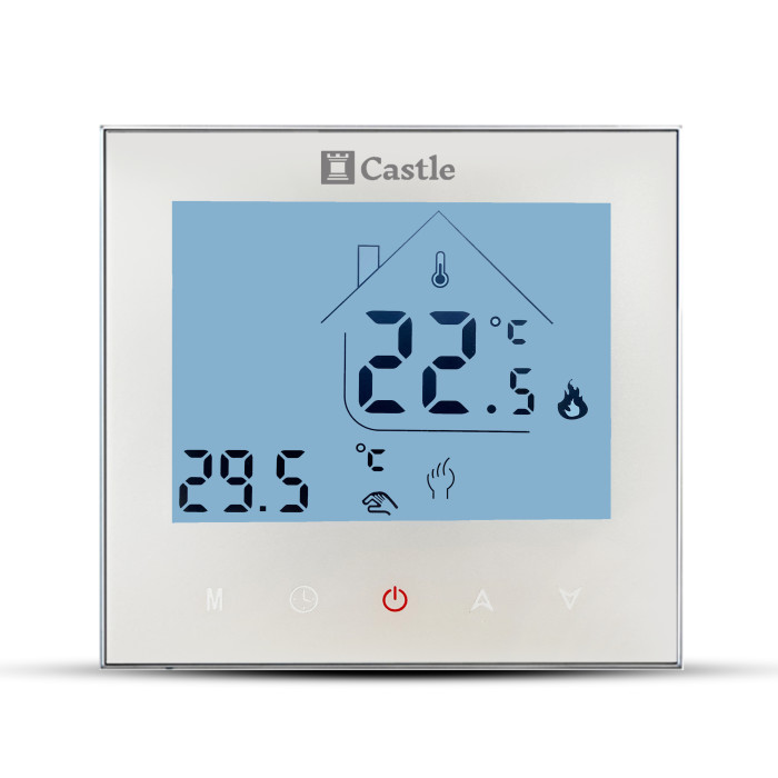 Терморегулятор програмний для теплої підлоги Castle AC605H (Білий)