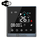 Терморегулятор програмний для теплої підлоги Castle АС8400Н WI-FI Чоний-Срібло