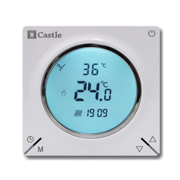 Терморегулятор програмний для теплої підлоги Castle AC829H (Білий)