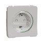 Механізм розетки Schneider Mureva Styl IP55 із заземленням та шторками білий