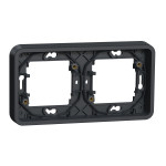 Рамка Schneider Mureva Styl IP55 2-постовая горизонтальная антрацит