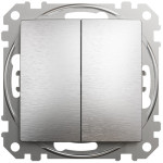Перемикач 2-клавішний прохід. Schneider Sedna Elements матовий Алюміній
