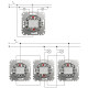 Перемикач 2-клавішний прохід. Schneider Sedna Elements матовий Алюміній